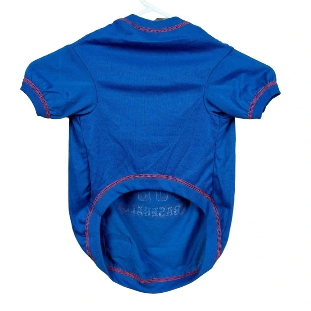 Pets First MLB Blue Property of the Chicago Cubs Baseball Dog T-Shirt